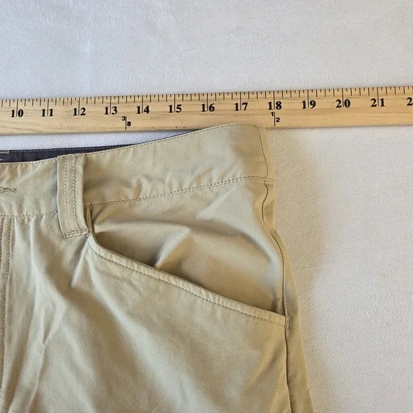 Patagonia Men Beige Quandary Pants Hiking Trail Zip Pocket Stretch Nylon 35X31 - Picture 10 of 11